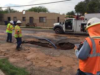 Crews on scene of water main break in midtown